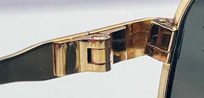 Vintage New|Old Leonard Harley Gold Plated Sunglasses- Mod. Lh1010 Gp 18Ct. 55Mm