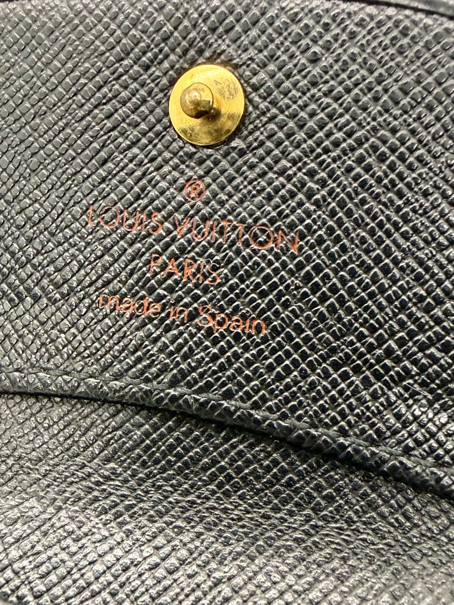 Louis Vuitton VINTAGE Epi Leather Compact Wallet Black-Authentic