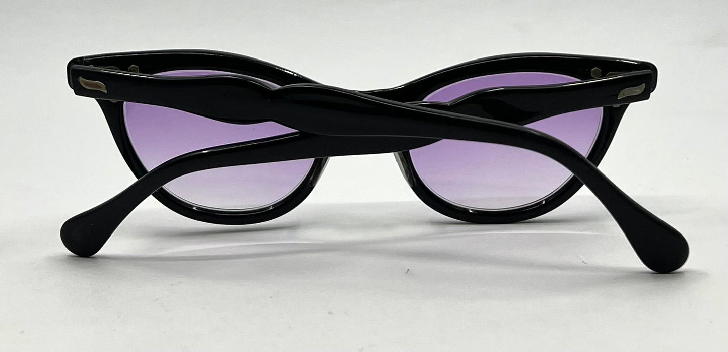 IMPERIAL USA Vintage Cat Eye Sunglasses-New Purple Gradient Lenses-Renewed