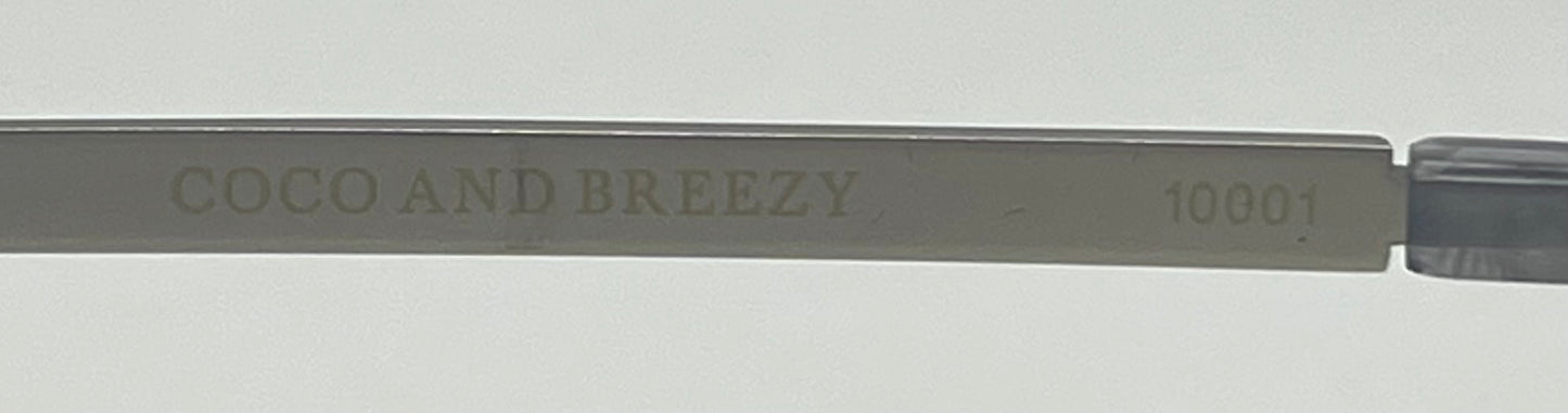 Coco and Breezy CB Inspire 103 Clear Round Sunglasses Grey Gradient Lenses 53-17