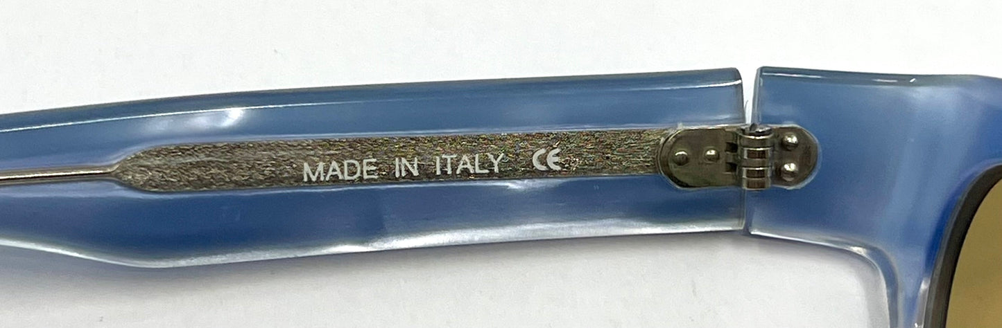 Lazi Italy Ice Blue Y2K Vintage Sunglasses-Unworn/Deadstock-Made In Italy