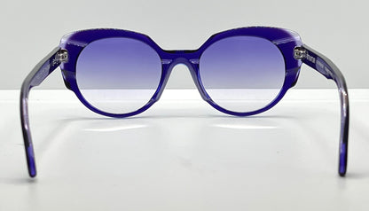 Struktur “Elixir”-Purple Clear Acetate Sunglasses W|New, Custom Lavender Gradient Lenses-New|Unworn-France