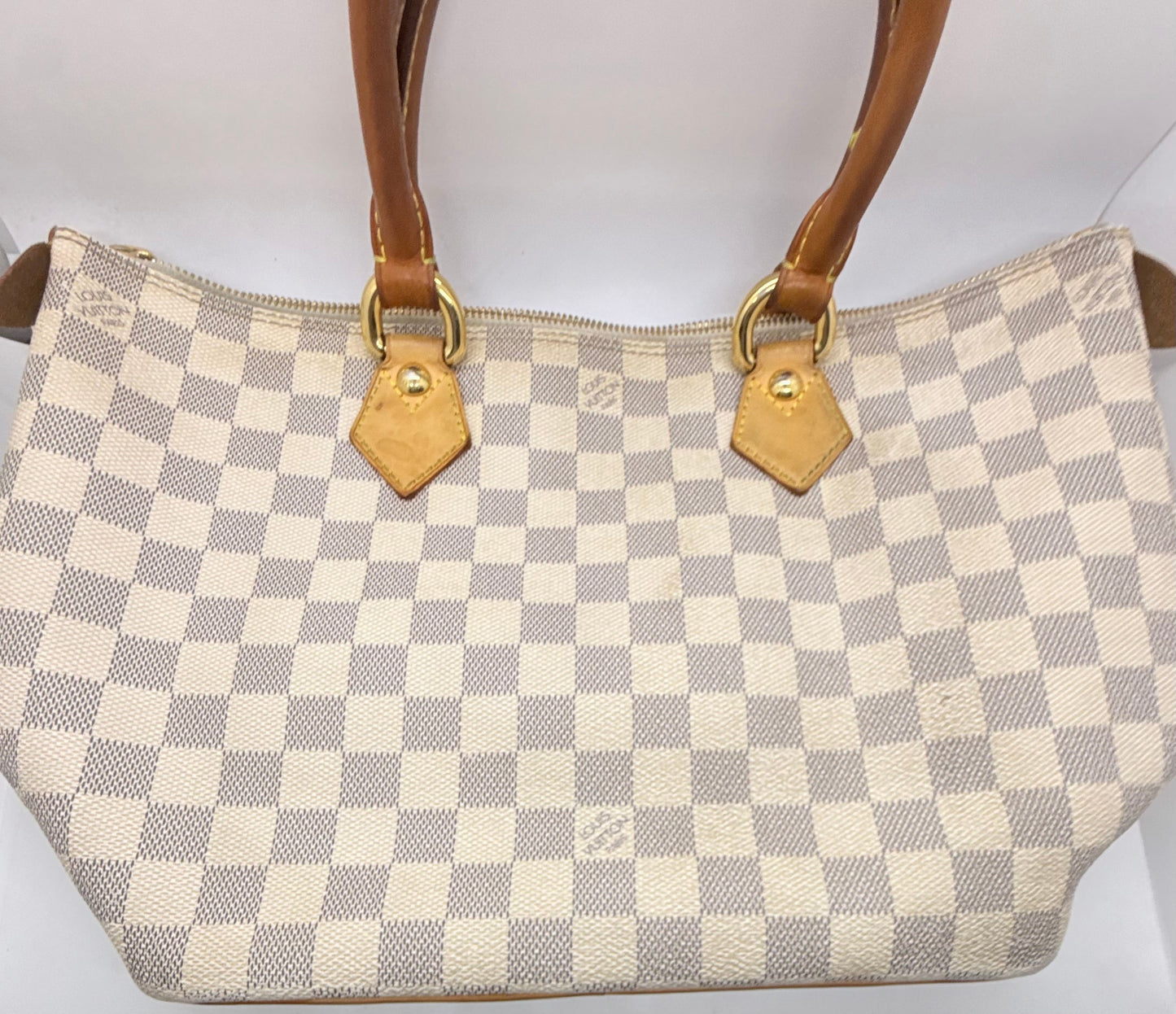 Louis Vuitton Saleya PM Damier Azur Tote Bag Gold Hardware