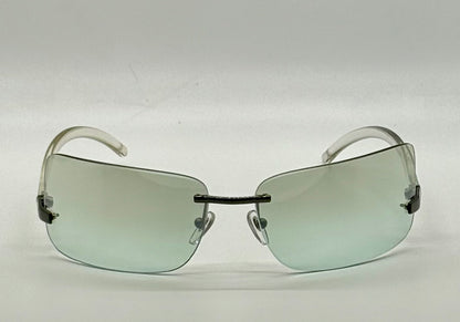 Hilton Firenze ’03 – Vintage Deadstock Y2K Rimless Sunglasses – Green Gradient Italy