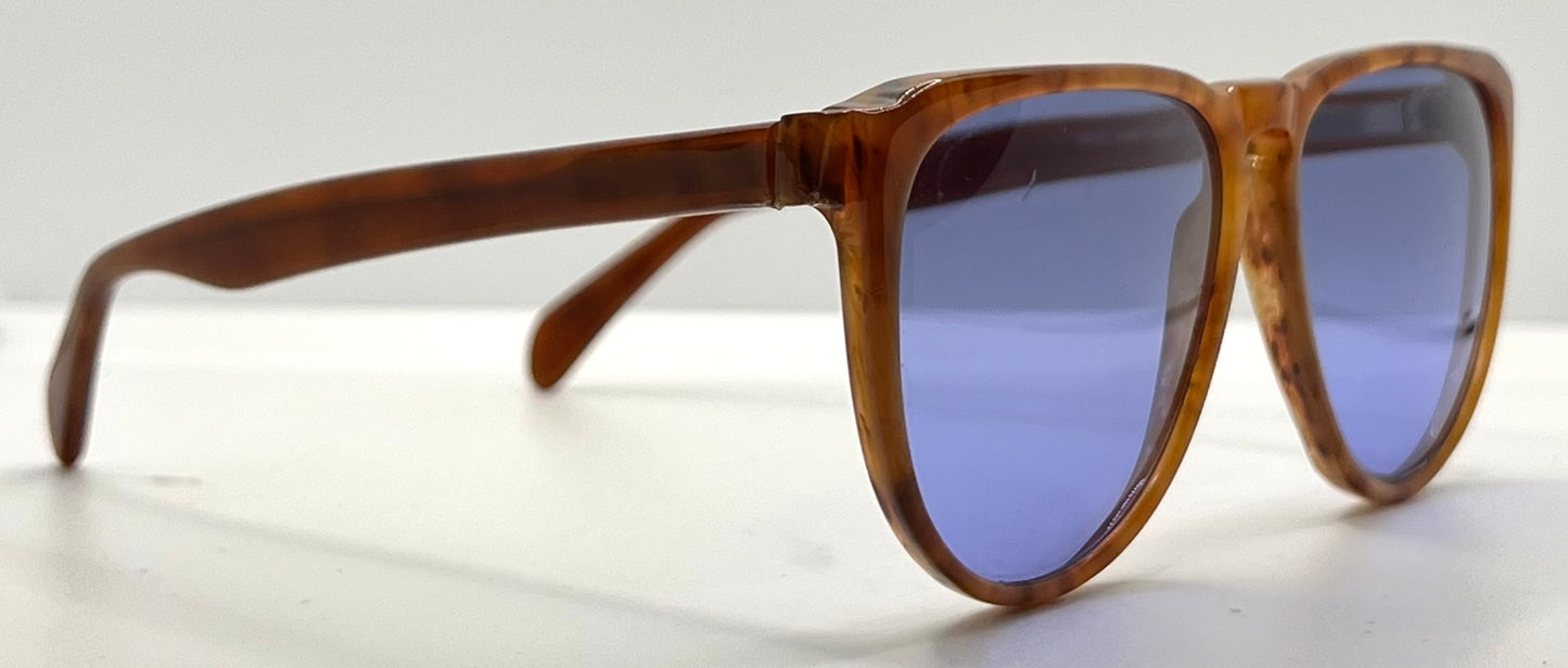 Gianni Versace 465 909 Vintage Sunglasses W|New Solid Blue Custom Lenses-54Mm-Unworn|Nos