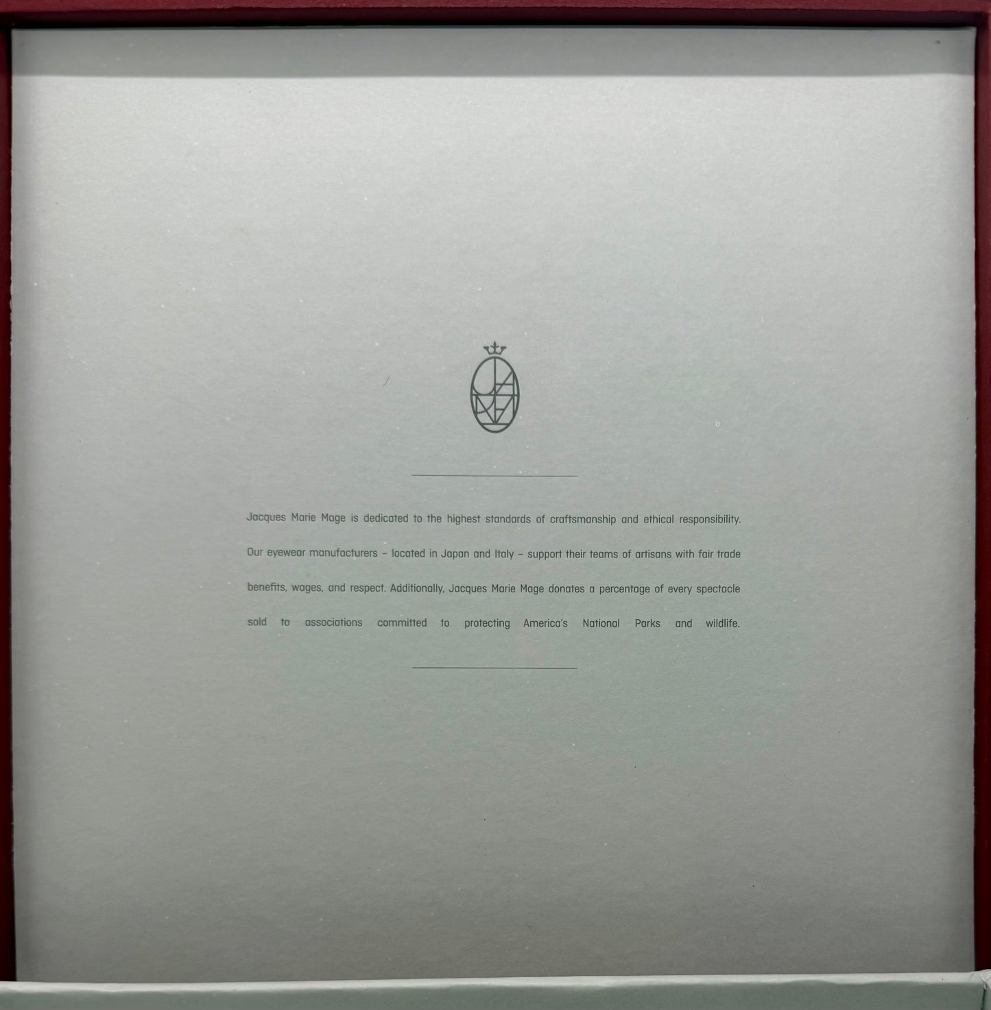 Jacques Marie Mage “Vanitas Skull” Cleaning Cloth-New in Box-Ltd. 200 pcs.