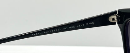 Christian De Rozi – Handmade Vt-Brown Pearl Cat-Eye Sunglasses-Deadstock-Original Gradient Lenses-Vintage