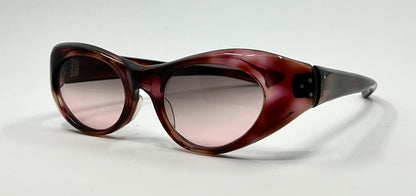 French Artisan A640 Vintage Sunglasses-Burgundy Acetate-New Gradient Custom Lenses