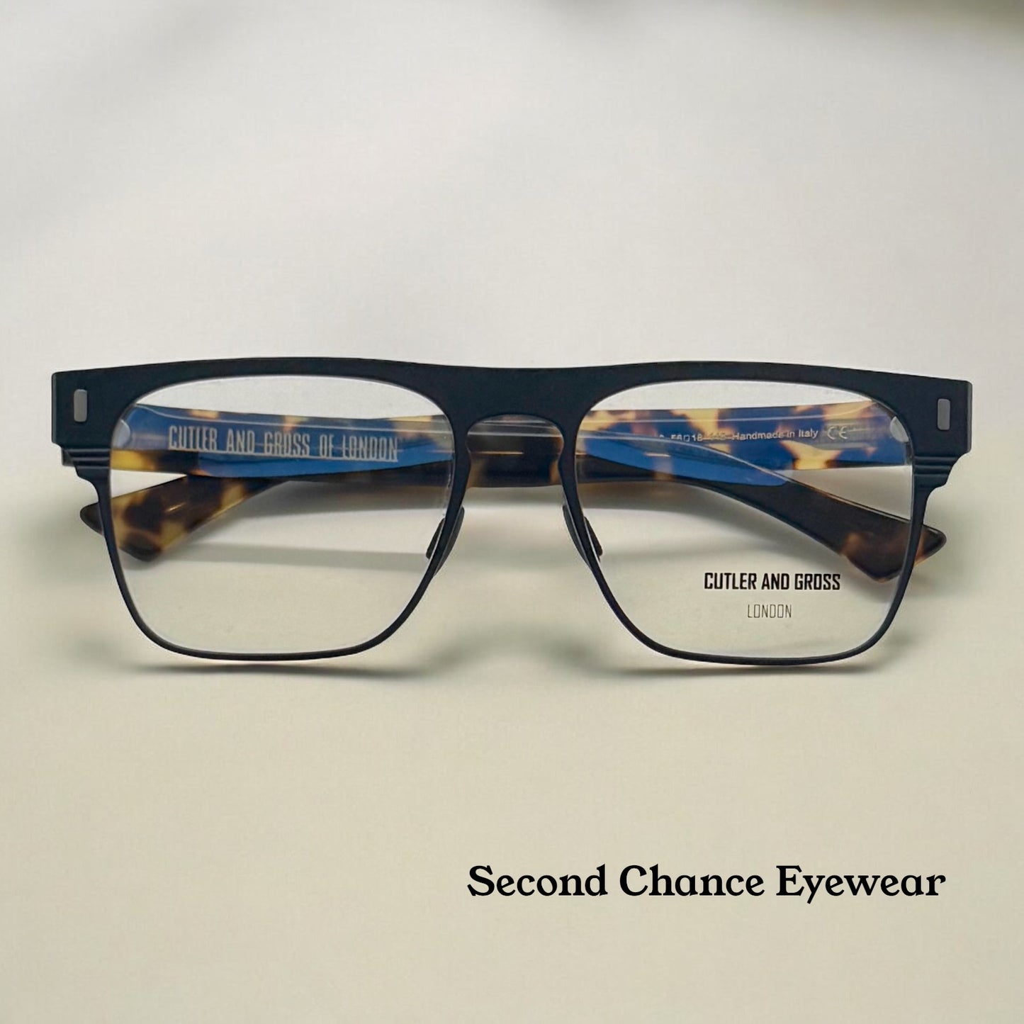 Cutler And Gross Cgop1366-03-Matte Black|Tortoise-56Mm-Handmade In Italy-Full Kit