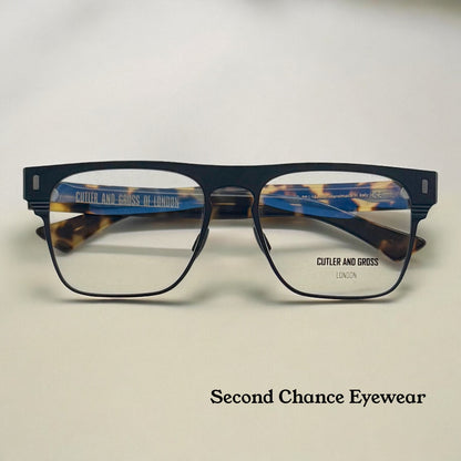 Cutler And Gross Cgop1366-03-Matte Black|Tortoise-56Mm-Handmade In Italy-Full Kit