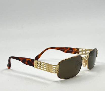 Free Land Visibilia Fl 613 023 Gold Lattice Italy Sunglasses Vintage|Deadstock Unworn