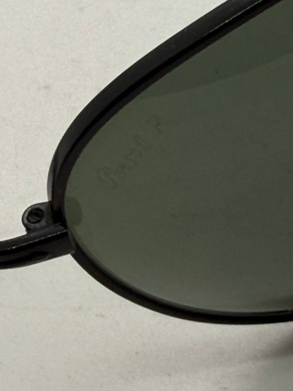 Persol 2256-S 594|58 Vintage Black Aviators W| Polarized Lenses-Deadstock
