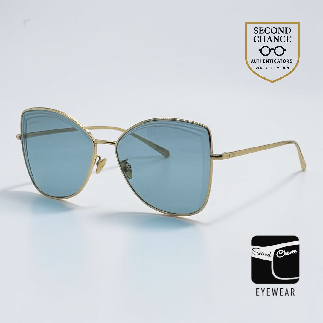 Chanel 4253 C.395/80-Y2K Vintage Gold Metal Sunglasses-UNWORN-w/Case