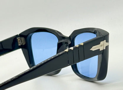 Persol 6156-Arabic Export-Blue Mineral Glass-Vintage 1940s-Deadstock-Rare