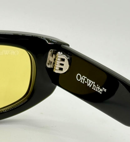 Off-White™ Oeri090 1018 Sunglasses Black|Yellow Rare-New|Unworn-Full Kit Italy-51Mm