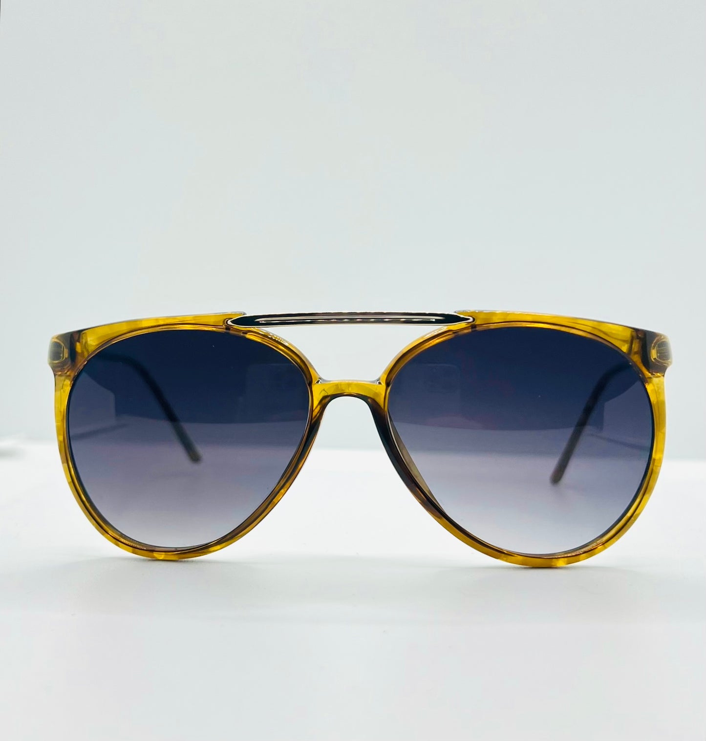 Carrera 5332 12 Vintage Sunglasses-Amber Aviator w| New Custom Gradient Lenses