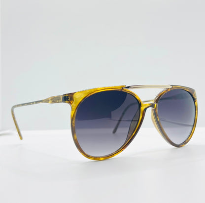 Carrera 5332 12 Vintage Sunglasses-Amber Aviator w| New Custom Gradient Lenses