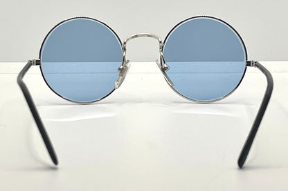 Armony- Olimpic 1 -Round Vintage Sunglasses w|New Sky Blue Custom Gradient Tinted Lenses