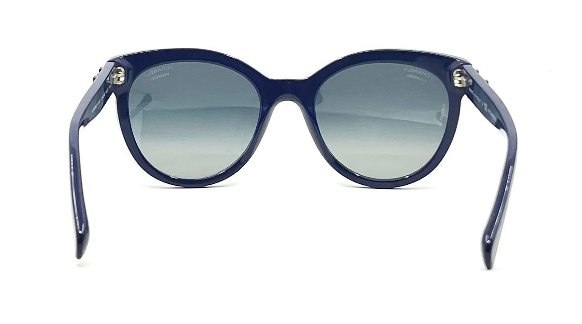 Chanel 5315 Blue Polarized Sunglasses Cat Eye Italy 54-20 Unworn