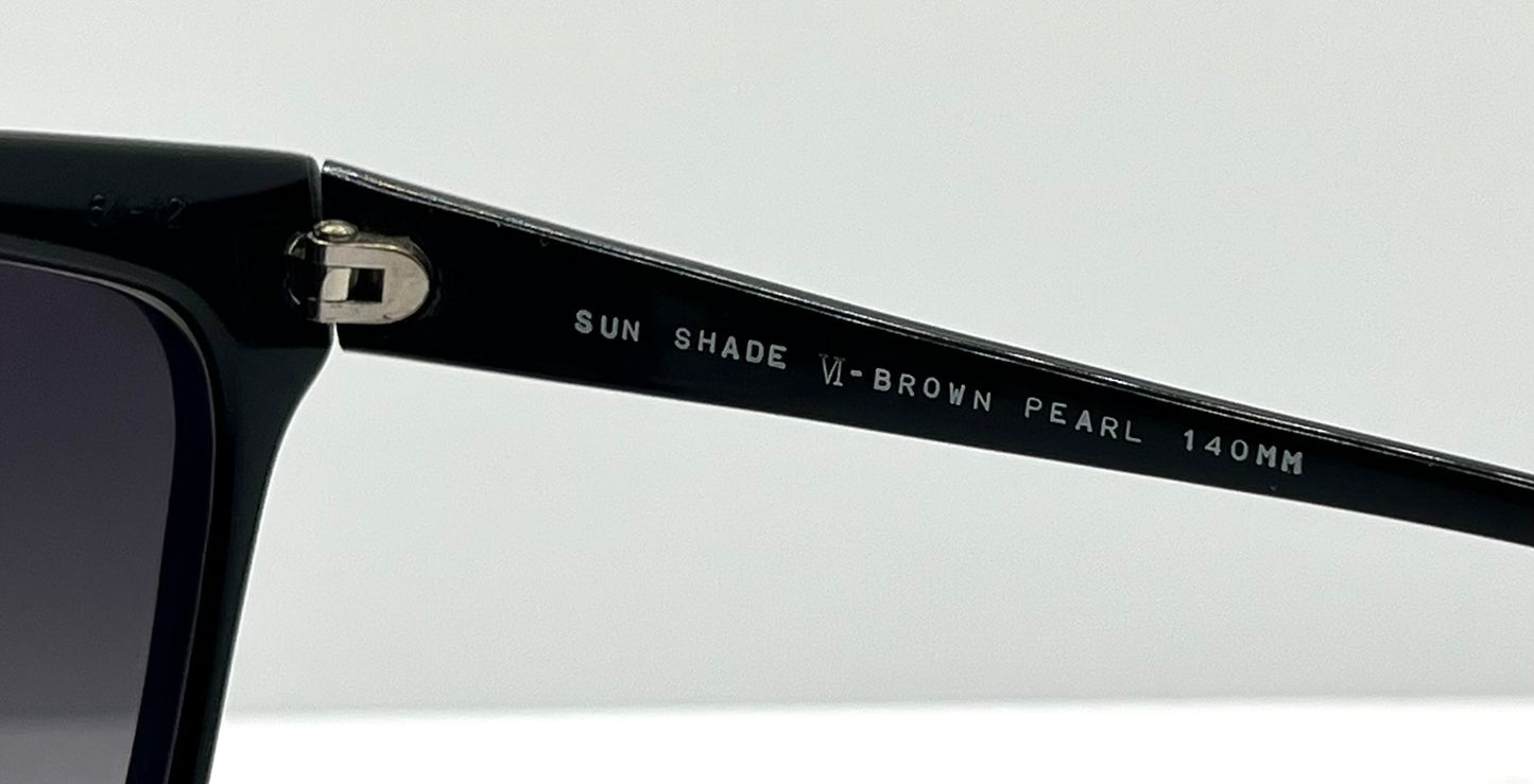 Christian De Rozi – Handmade Vt-Brown Pearl Cat-Eye Sunglasses-Deadstock-Original Gradient Lenses-Vintage