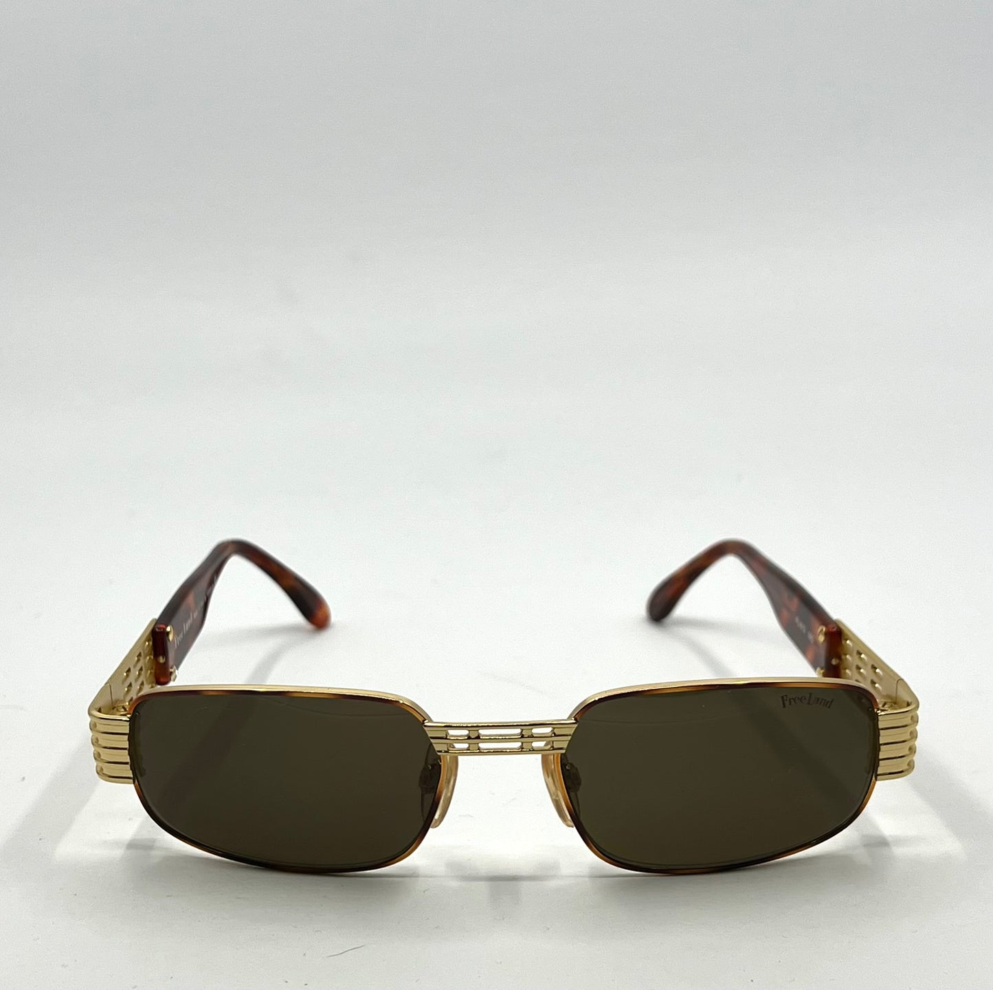 Free Land Visibilia Fl 613 023 Gold Lattice Italy Sunglasses Vintage|Deadstock Unworn
