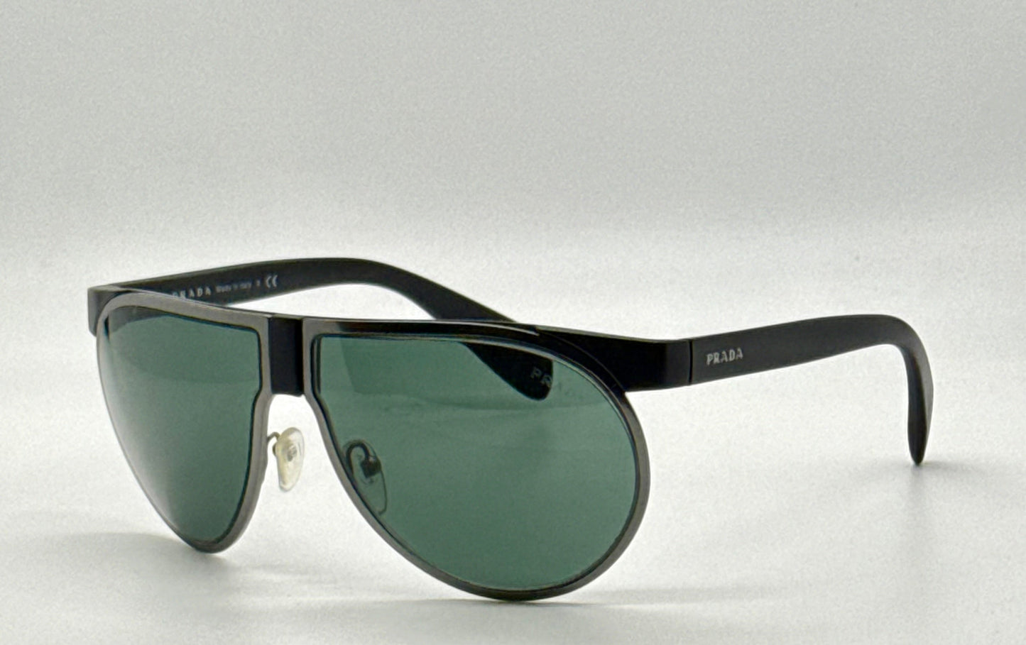 Prada SPR23P Sunglasses Deadstock Unworn Full Kit Made Italy Navigator