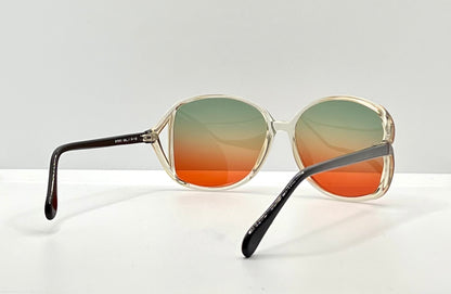 Sergio Valente Sv207 Vintage Sunglasses W|New, Custom Tri-Gradient Lenses-Rare 80S Deadstock
