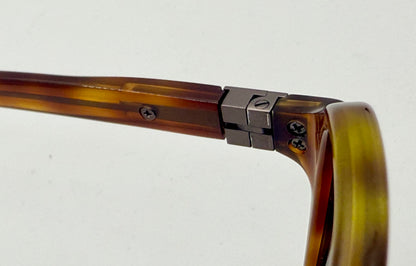 John Varvatos Classic Aviator Sunglasses-Tortoise Horn Acetate-Mirrored Gold Lenses-New|Unworn