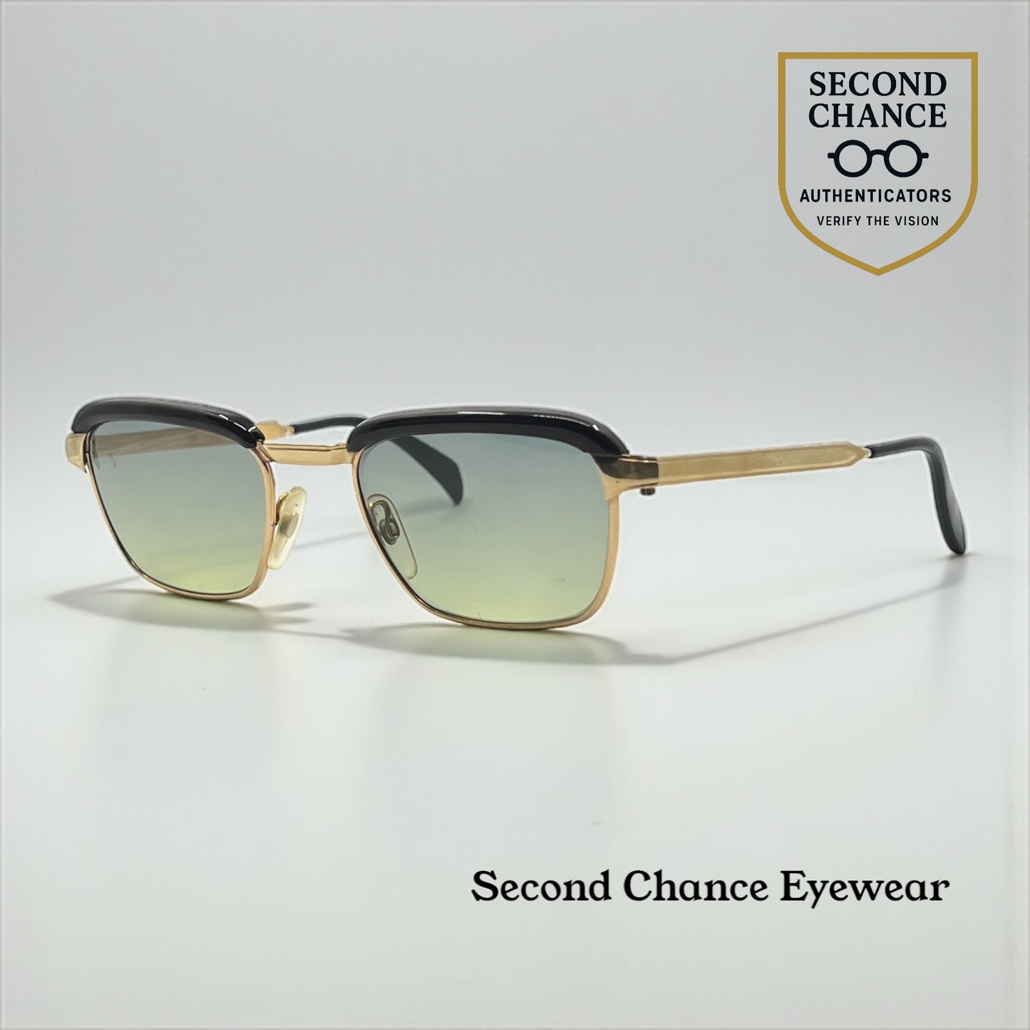 Amiard Cambridge 22 Vintage Browline Sunglasses-New Gradient Second Chance Customs