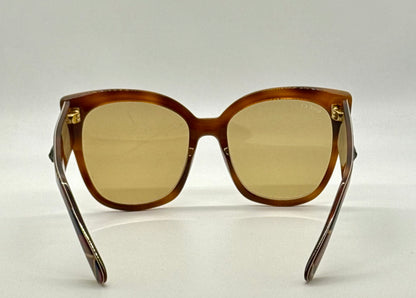 Gucci GG0059S 003 Amber Tortoise Geometric Sunglasses w/ Original Amber Lenses (Unworn)