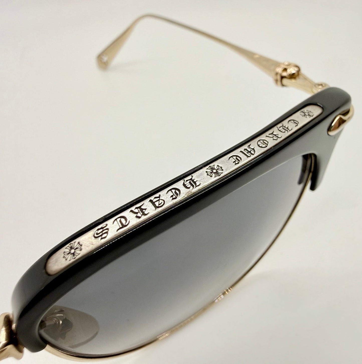 Chrome Hearts SLUNTRADICTION - Gold Sunglasses Zeiss Lenses Japan Authentic