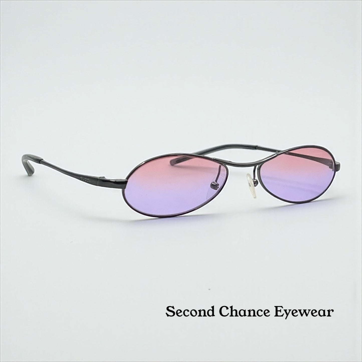 Gucci GG2678 628 Y2K Vintage Oval Sunglasses w/New Violet-Rose Gradient Custom Lenses