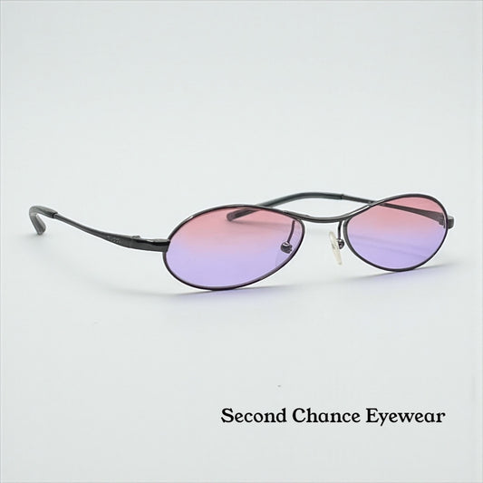 Gucci GG2678 628 Y2K Vintage Oval Sunglasses w/New Violet-Rose Gradient Custom Lenses
