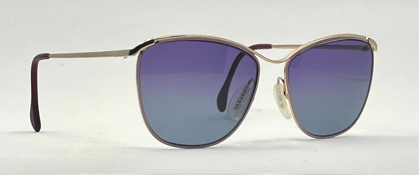 ZEISS Germany 6840 – Vintage Metal Sunglasses-New Gradient Custom Lenses-Unworn