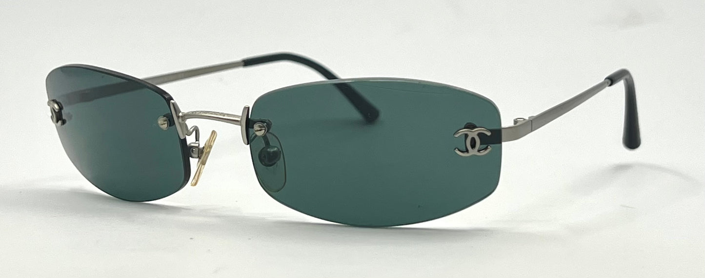 CHANEL 4002 Rimless Sunglasses c.103/71 Y2K Made in Italy-Vintage
