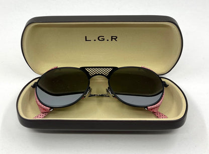 L.G.R Lawrence Flap 54-20-145 Pink Leather Side Shields Handmade in Italy Unworn