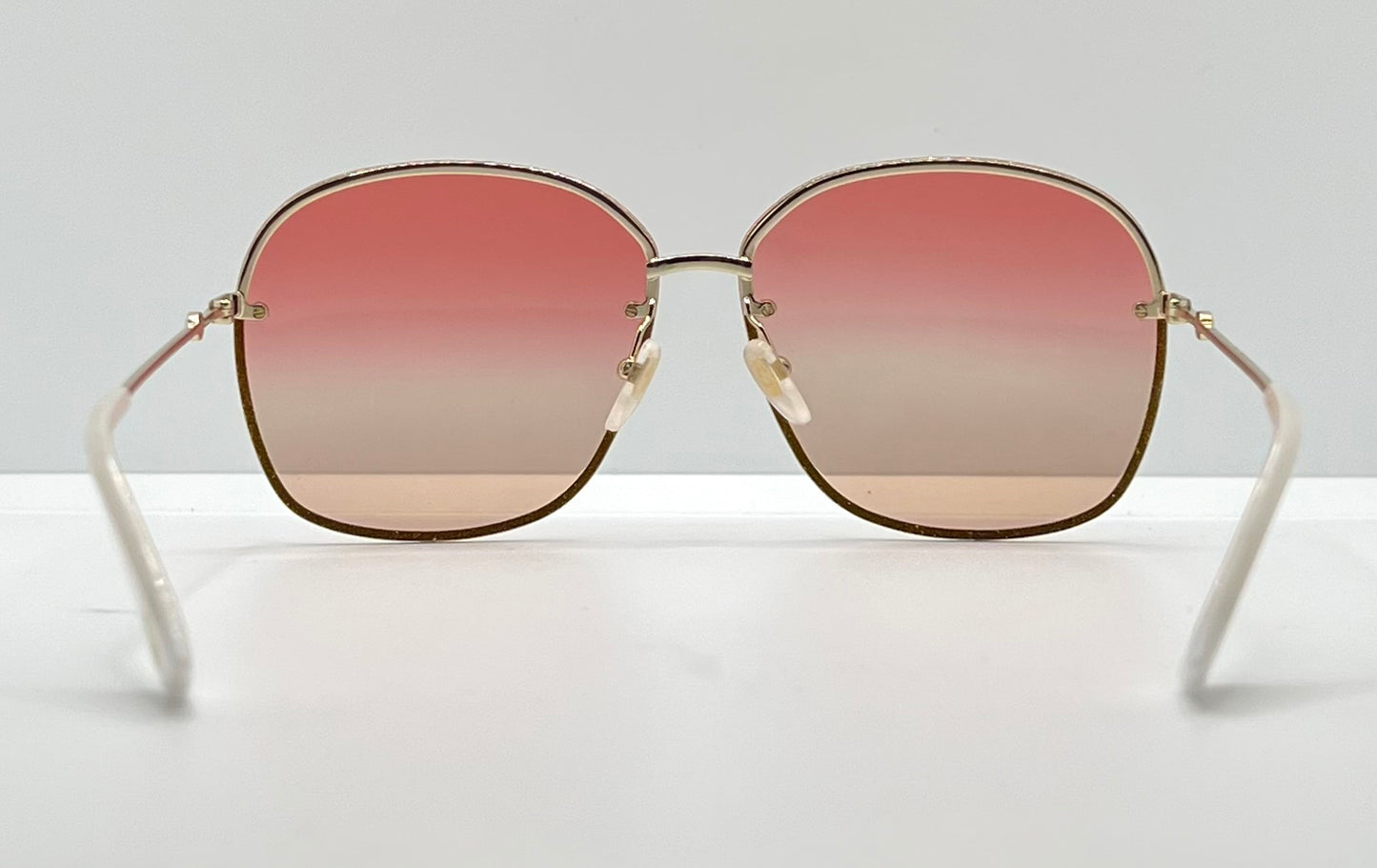 GUCCI GG0228S 005-Glitter Frame Sunglasses w/Gradient Pink/Yellow Lenses-Discontinued/Unworn-Japan