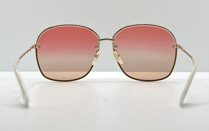 GUCCI GG0228S 005-Glitter Frame Sunglasses w/Gradient Pink/Yellow Lenses-Discontinued/Unworn-Japan