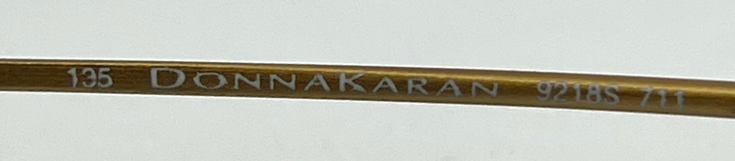 Donna Karan DKNY 9218S 711 Rimless Sunglasses Gold Amber Lenses Deadstock