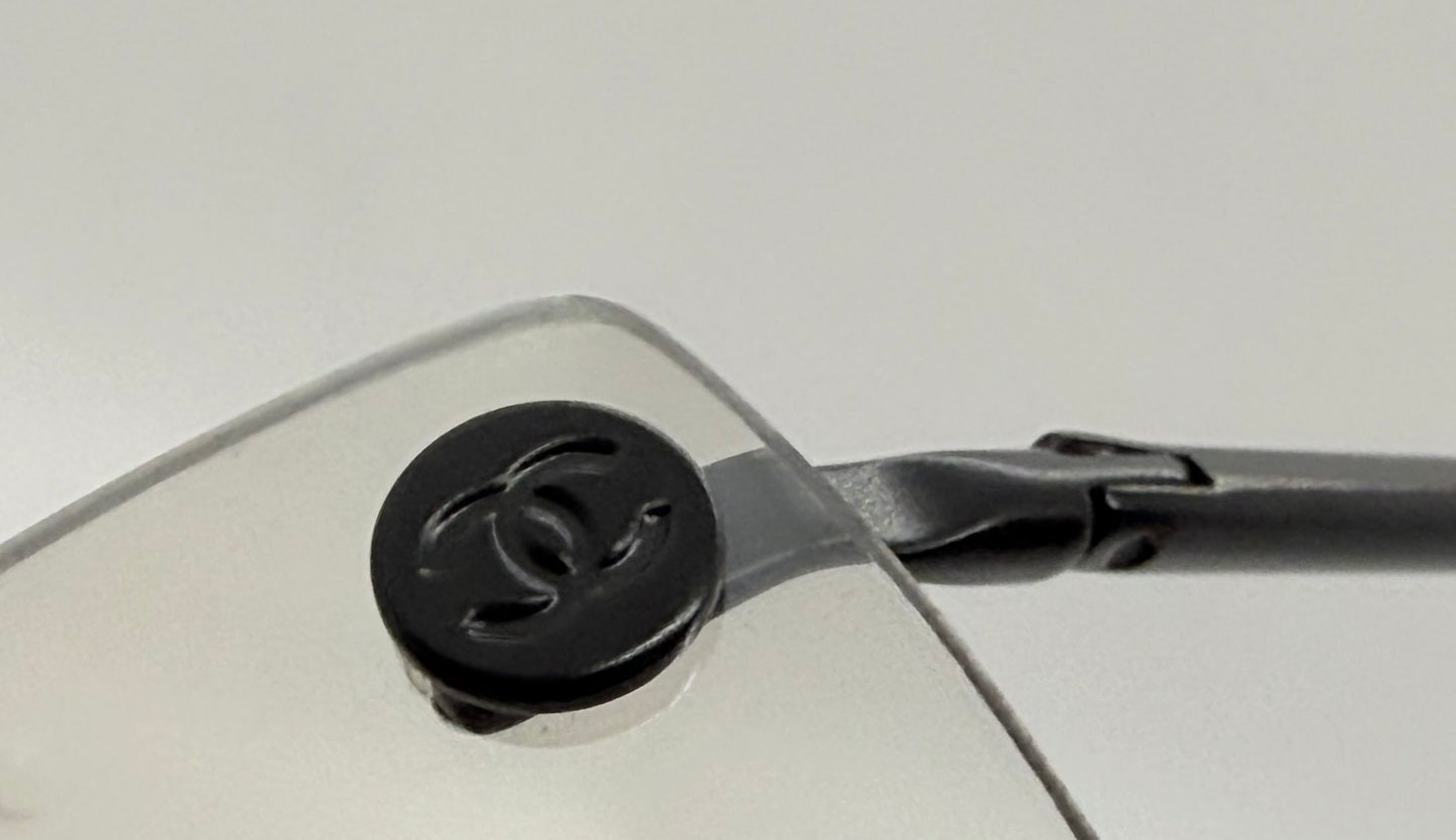 Chanel 4047 C.170/8G Y2K Vintage Sunglasses-Unworn All Original-Rimless-62mm
