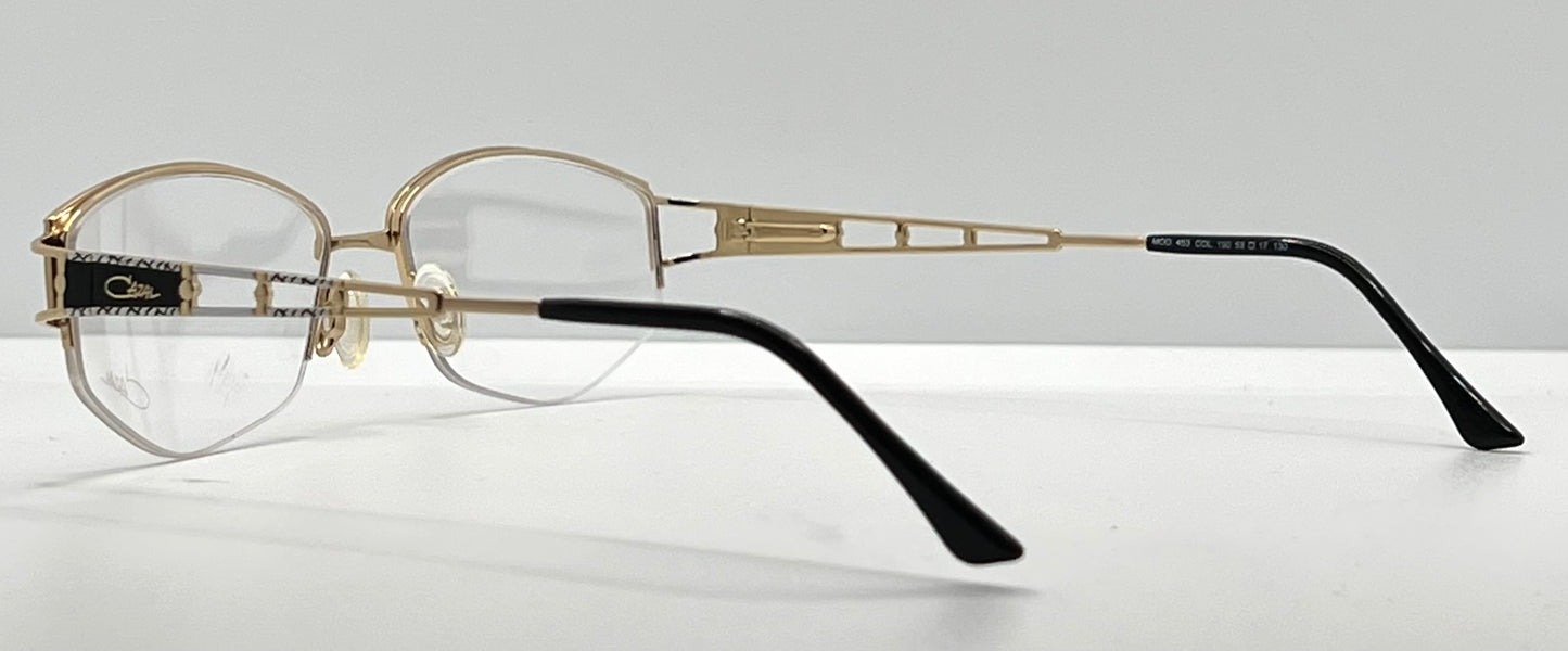 Cazal Mod 453 Col 190-Vintage Eyeglass Frame-Gold|Black-53Mm-Germany-Deadstock|Unworn