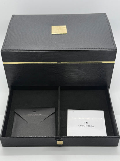 Linda Farrow Luxe Lfl|1|6 Grey Gold Oversized Sunglasses Japan Deadstock Kit