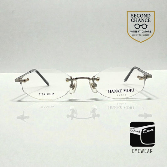 Hanae Mori Paris HP7305 Y2K Minimalist Rimless Titanium Glasses Japan Unworn