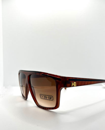 Vintage Harvé Benard 402 Sunglasses Italy K33 Cr39 Tortoise Shield 60Mm