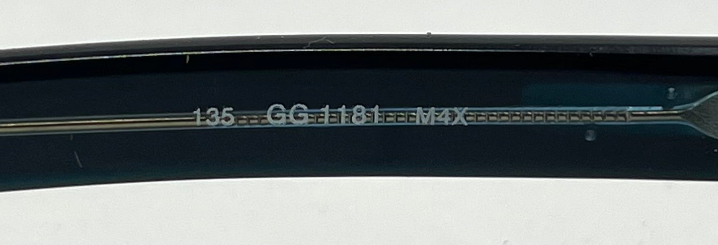 Gucci GG1181 M4X Y2K Vintage Sunglasses/Deadstock-New Solid Purple Custom Lenses-Italy