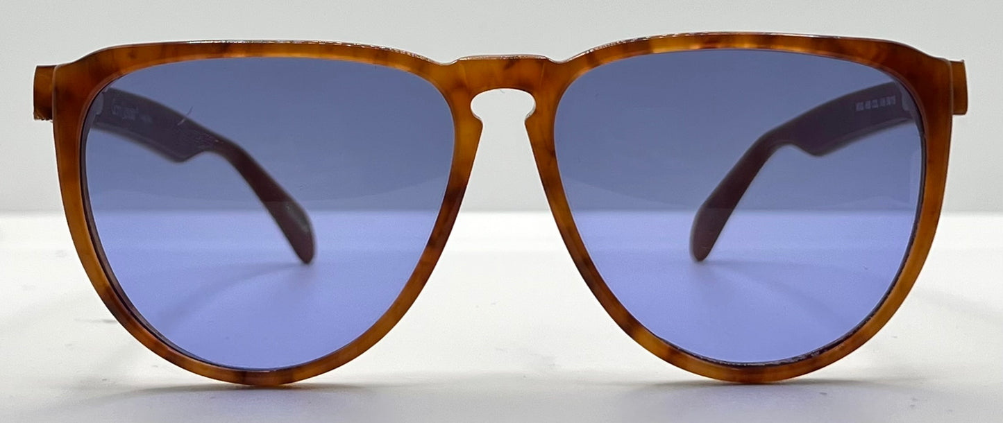 Gianni Versace 465 909 Vintage Sunglasses W|New Solid Blue Custom Lenses-54Mm-Unworn|Nos