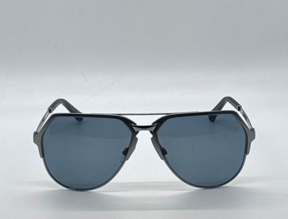 Dolce & Gabbana DG2151 1108/81 59mm-Gunmetal Aviator Sunglasses-made in Italy-Full Kit