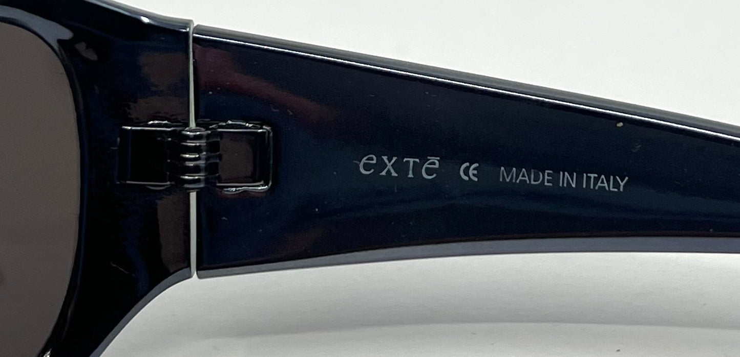 EXTE EX58710-Y2K Vintage Oversized Black Sunglasses 61mm-Italy