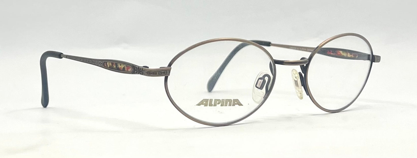 Vintage Alpina Windows 704 Round Metal Optical Frame 51-19 Deadstock