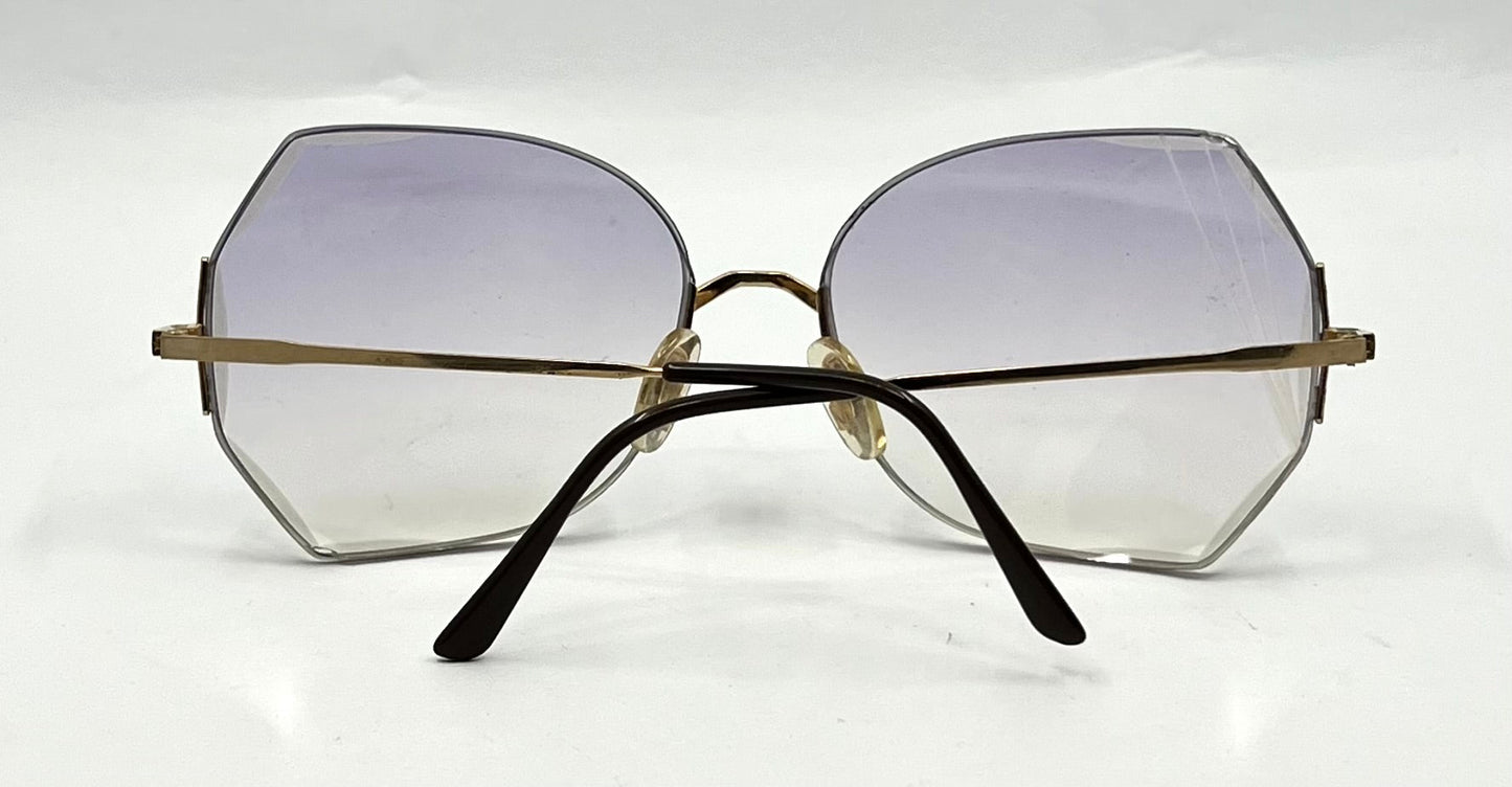 THIRA 62 Vintage 70s Frame-Rimless Geometric Sunglasses-Unworn-France